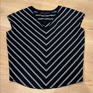 White House Black Market Chevron Stripe Top